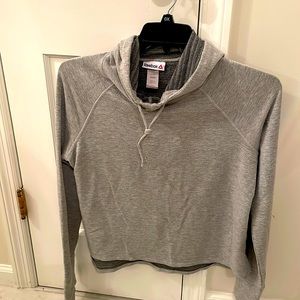 Lightweight gray sweatshirt.